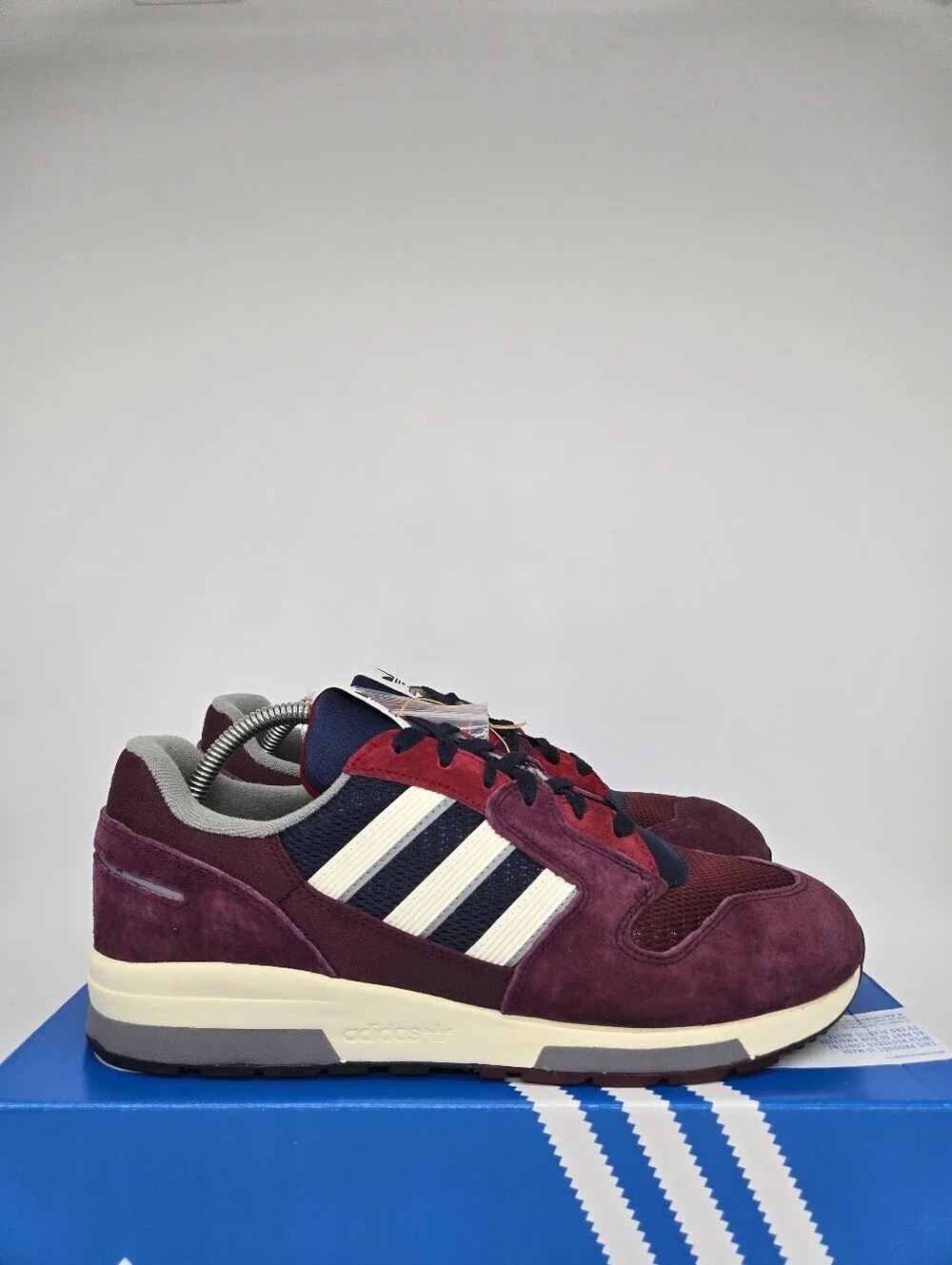 adidas Men's ZX 420 FZ0146 Maroon Collegiate Navy Shoes Size 11.5